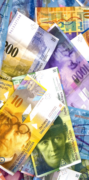 Wygląd wycofanych franków szwajcarskich